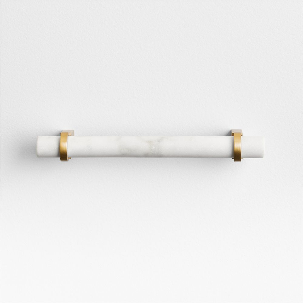 Modern Marble Brushed Brass Cabinet Drawer Bar Pulls