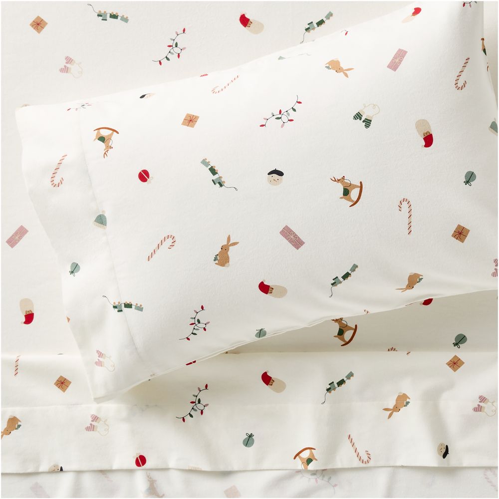 Supercozy Merry Moments Christmas Organic Cotton Flannel Kids Sheet Set