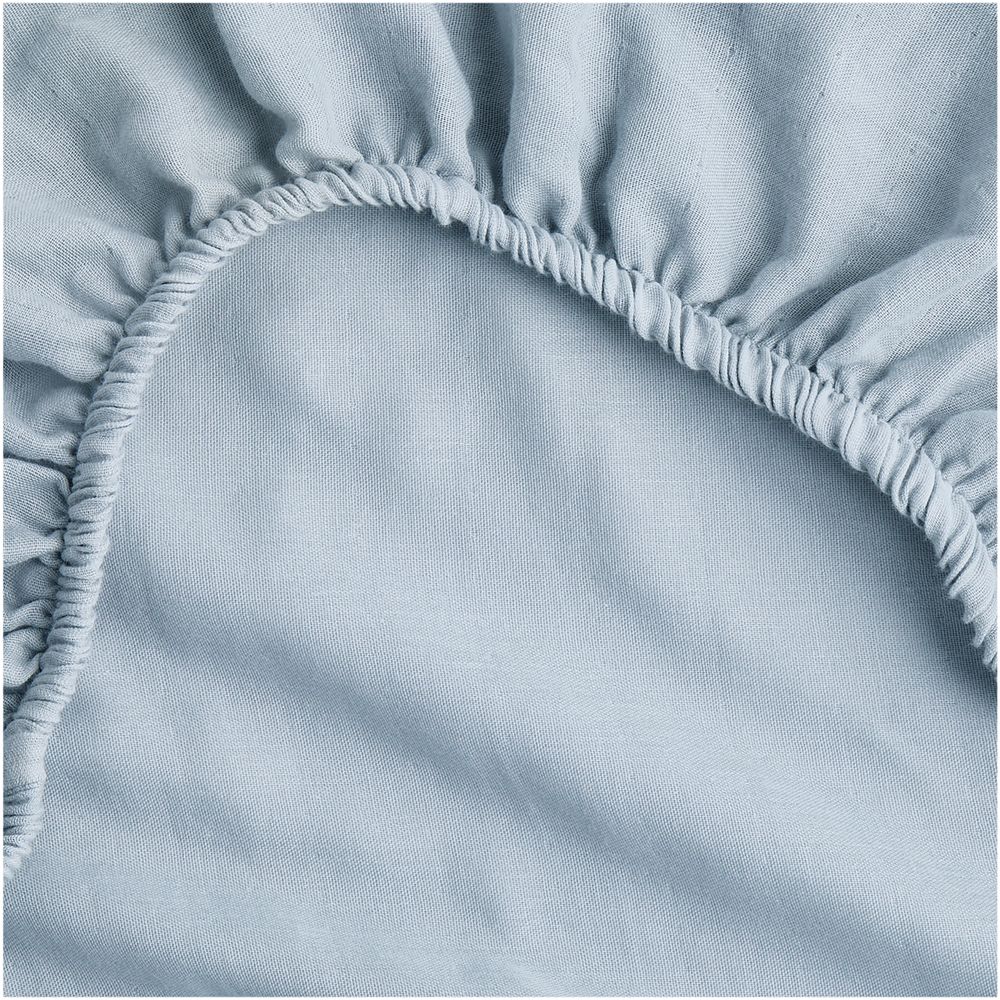 Supersoft Light Blue 100% Organic Cotton Gauze Baby Bassinet Sheet