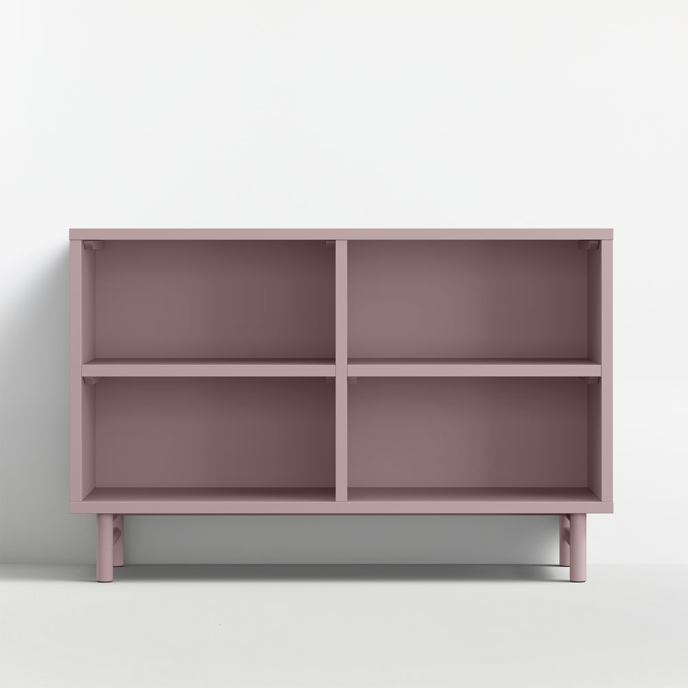 Classic 46" Lilac Rose Wood Kids Low Bookcase