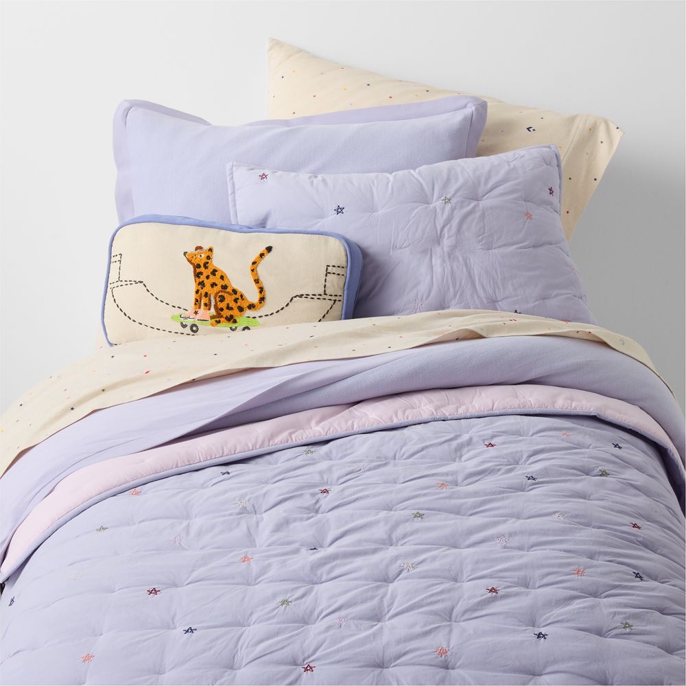 Converse All Star Pastel Periwinkle Organic Cotton Embroidered Kids Quilt