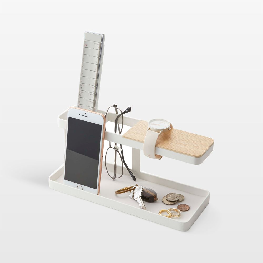 Yamazaki White Steel Desk Organizer