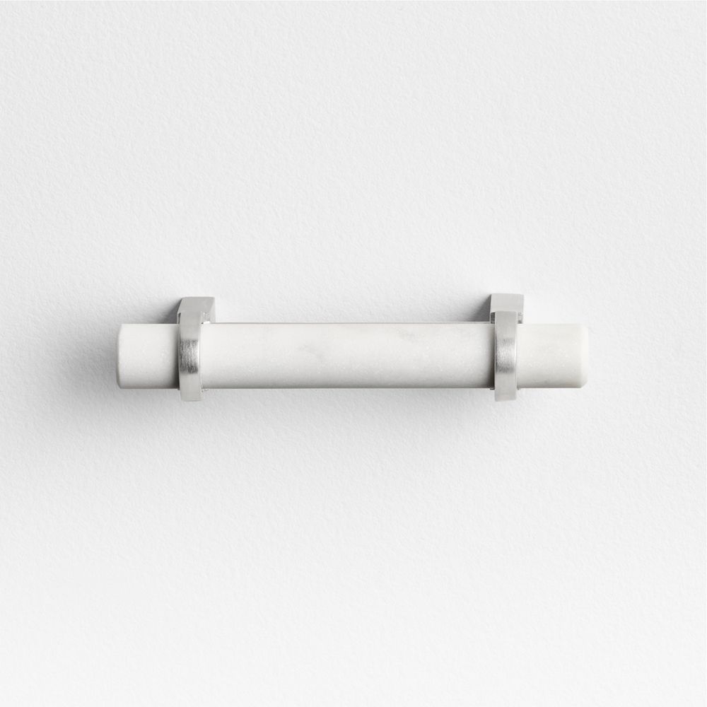 Modern Marble Silver Cabinet Drawer Bar Pulls