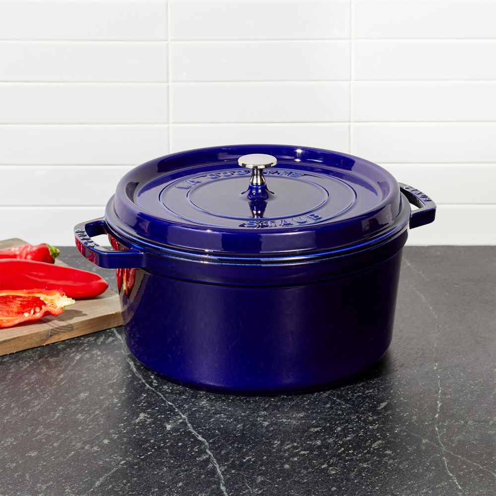 Staub 7-Qt Dark Blue Round Cocotte