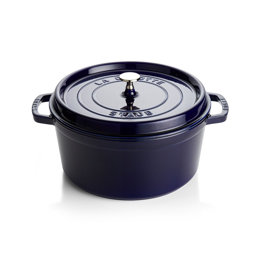 Alternative view of Staub 7-Qt Dark Blue Round Cocotte