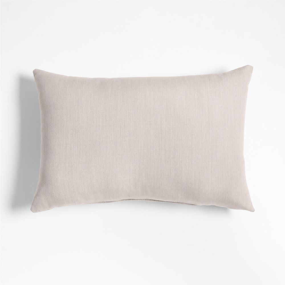 Sunbrella Canvas 20"x13" Flax Taupe Outdoor Throw Pillow