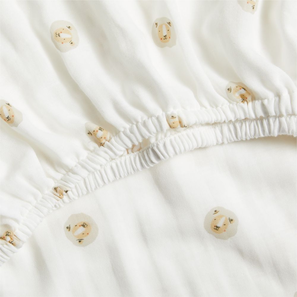 Supersoft Jungle Lion 100% Organic Cotton Baby Crib Fitted Sheet