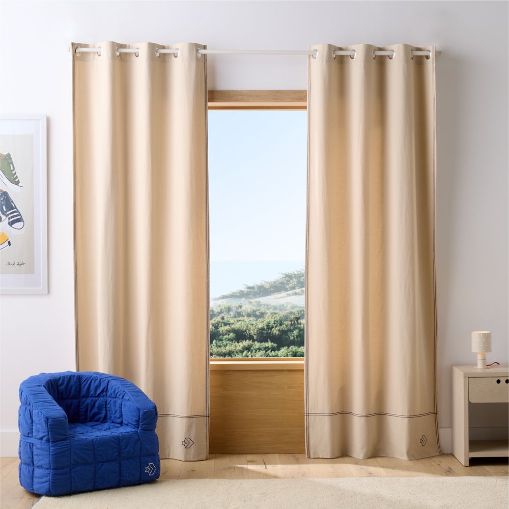 Converse Topstitch Undyed Canvas Kids Curtain Panel