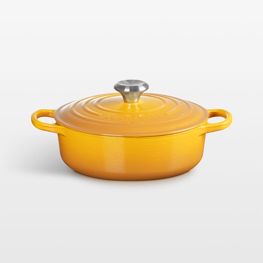 Le Creuset Signature 3.5-Qt. Nectar Enameled Cast Iron Round Wide Dutch Oven