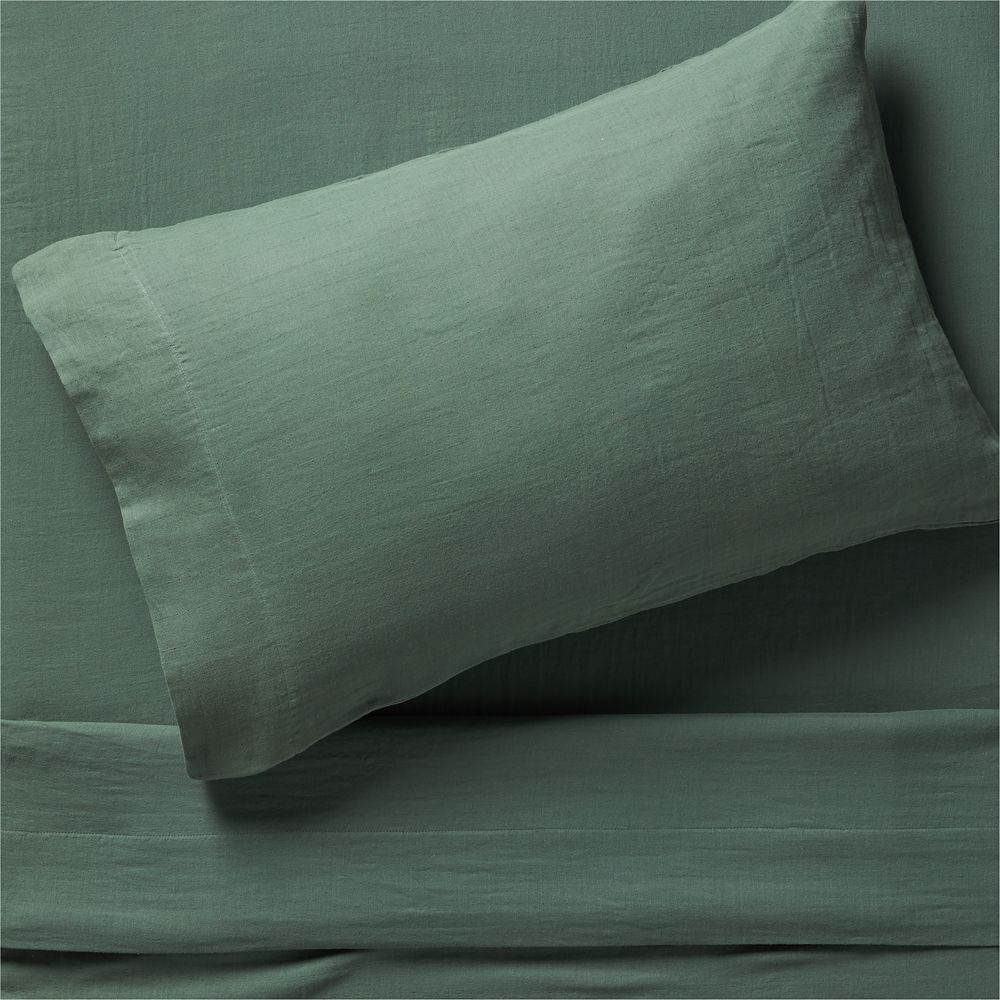 Supersoft Pine Green Organic Cotton Gauze Kids Sheet Set