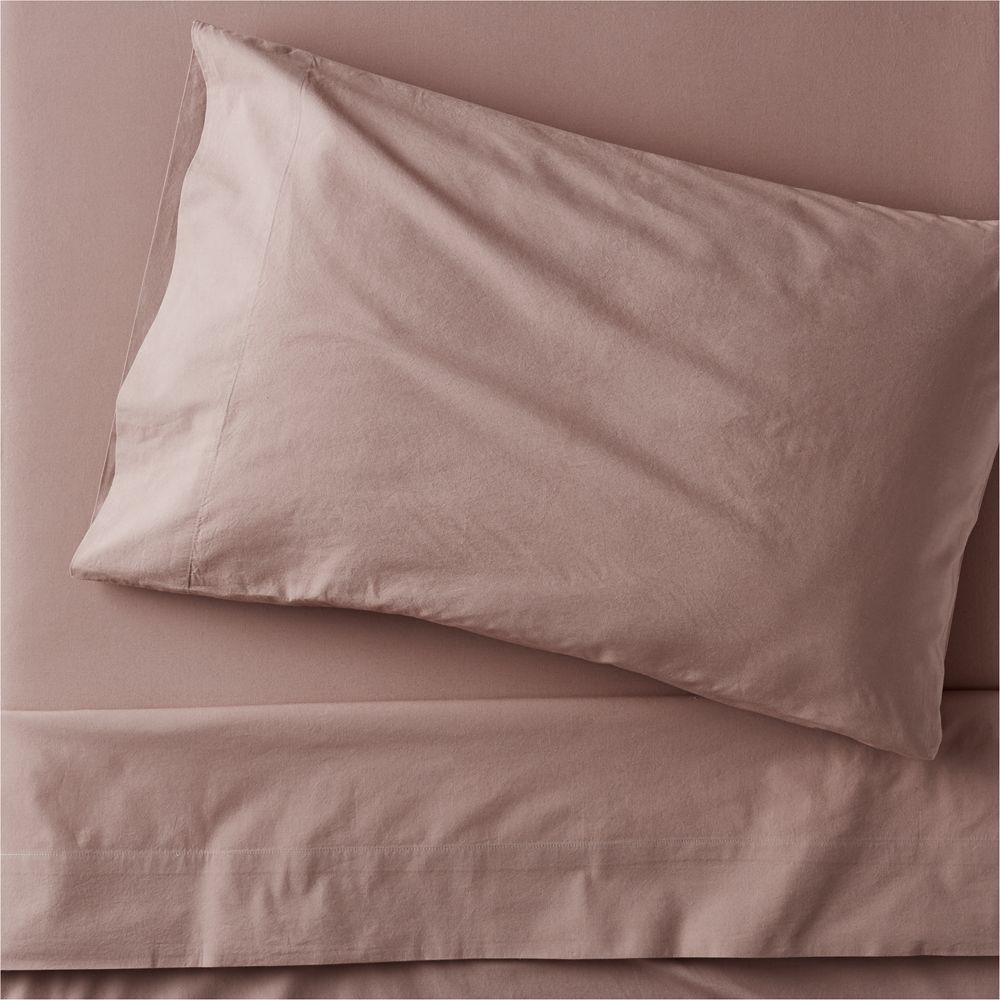Cozy Cloud Plum Rose Washed Organic Cotton Kids Sheet Set