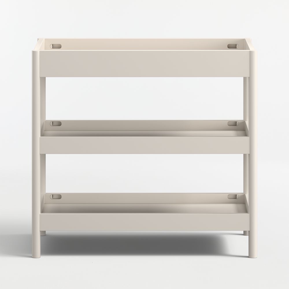 Classic Linen White Wood Baby Changing Table