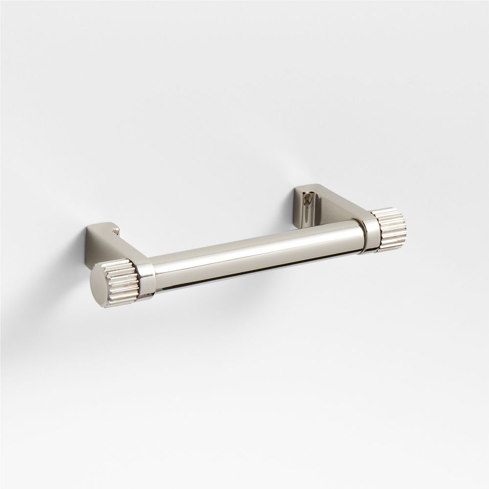 Modern Fluted Polished Chrome Cabinet Drawer Bar Pulls