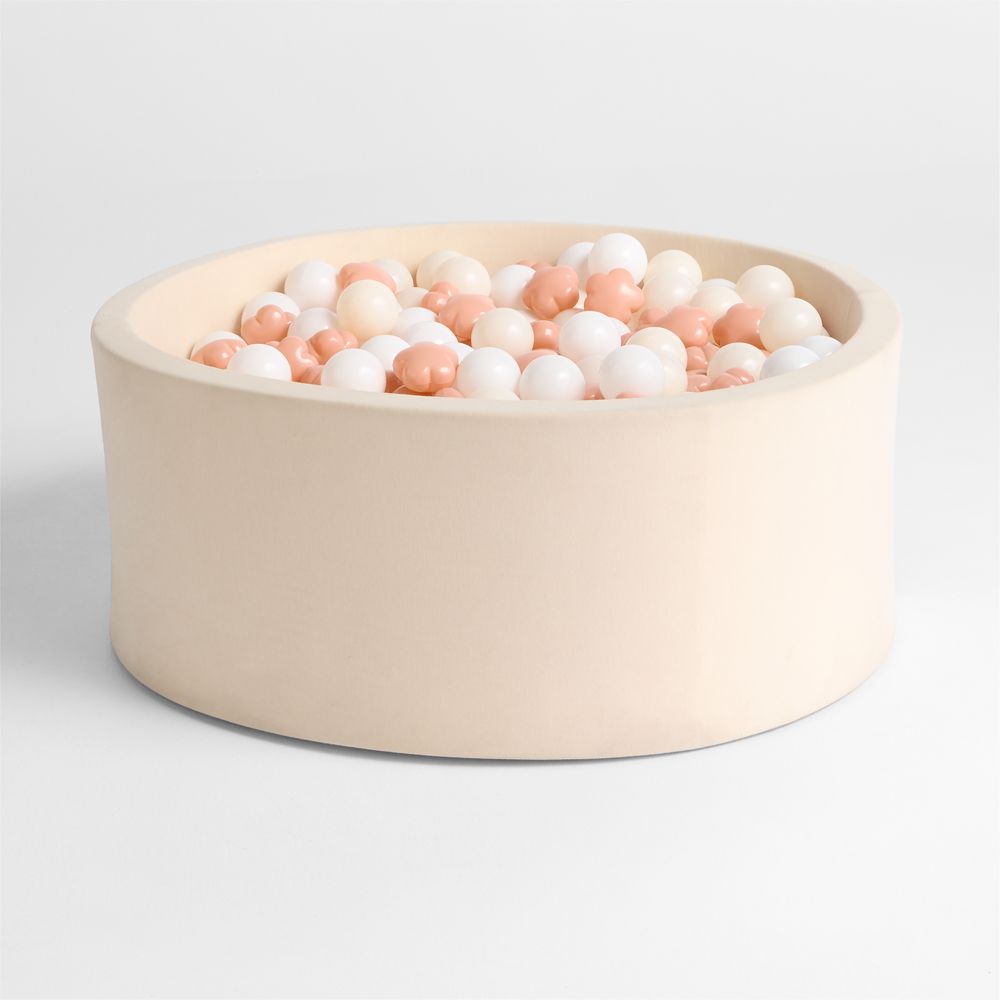 Baby and Toddler Natural Pop-Up Ball Pit with Flower Balls