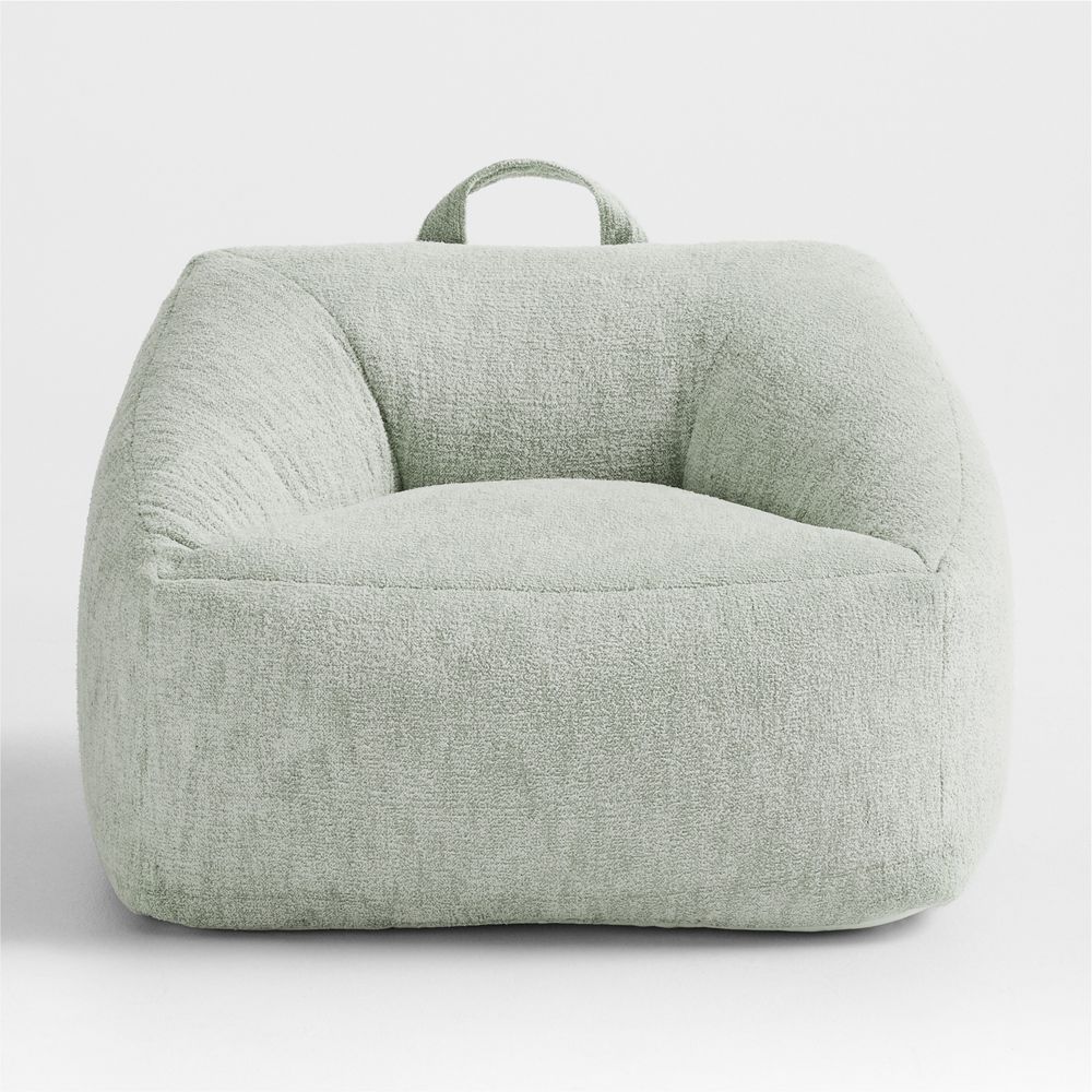 Charlie Iceberg Green Organic Cotton Boucle Kids Lounge Chair