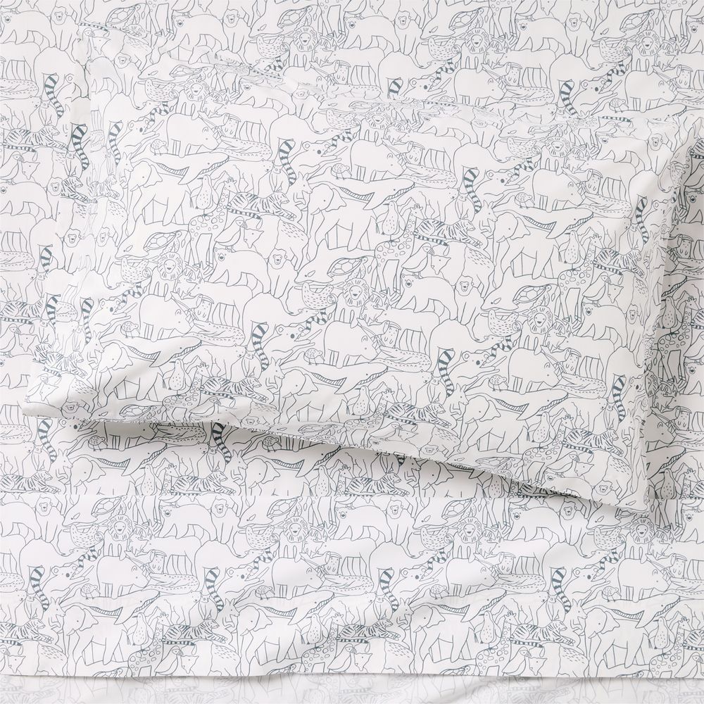 Explorer Animals Organic Cotton Kids Sheet Set