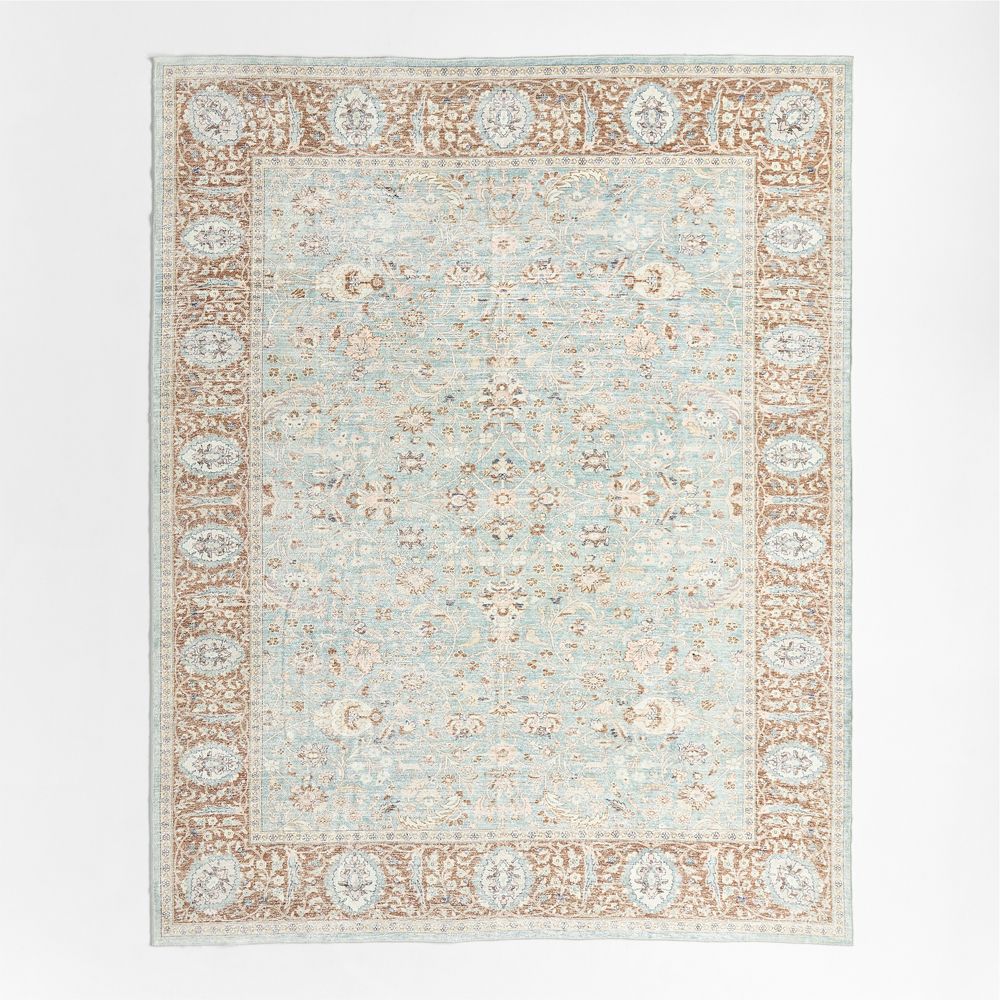 Sadira Blue Washable Kids Area Rug