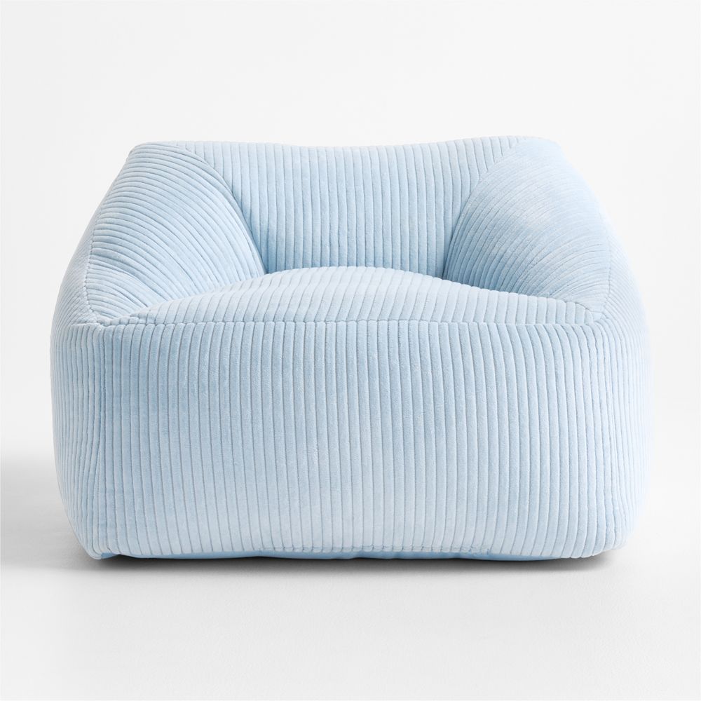 Charlie Sky Blue Organic Cotton Velvet Corduroy Kids Lounge Chair