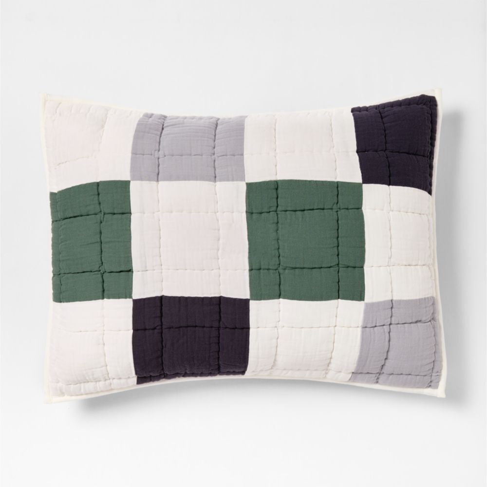 Supersoft Cool Toned Upcycled Organic Cotton Gauze Kids Pillow Sham