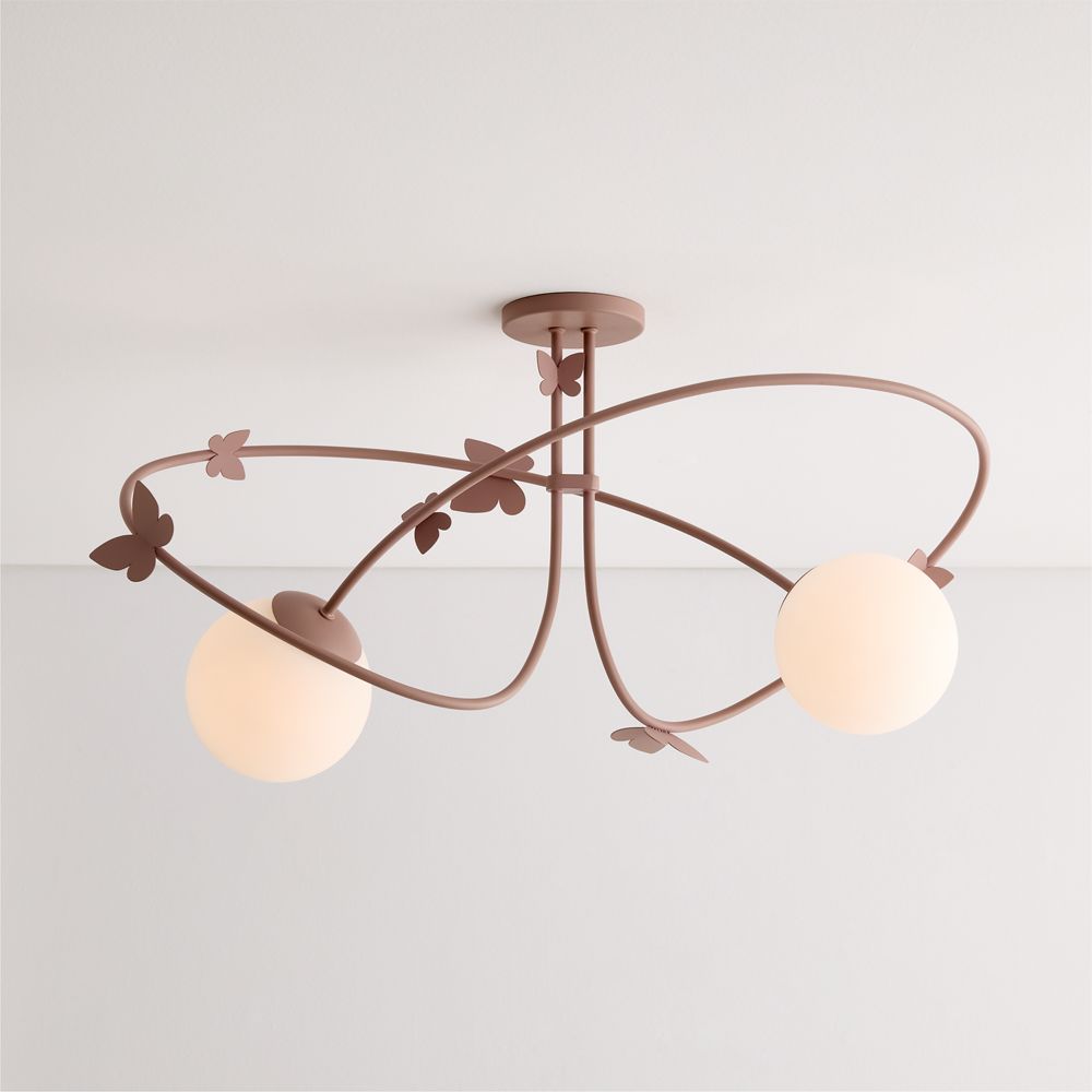 Butterfly Dance Purple 27" Kids Ceiling Light
