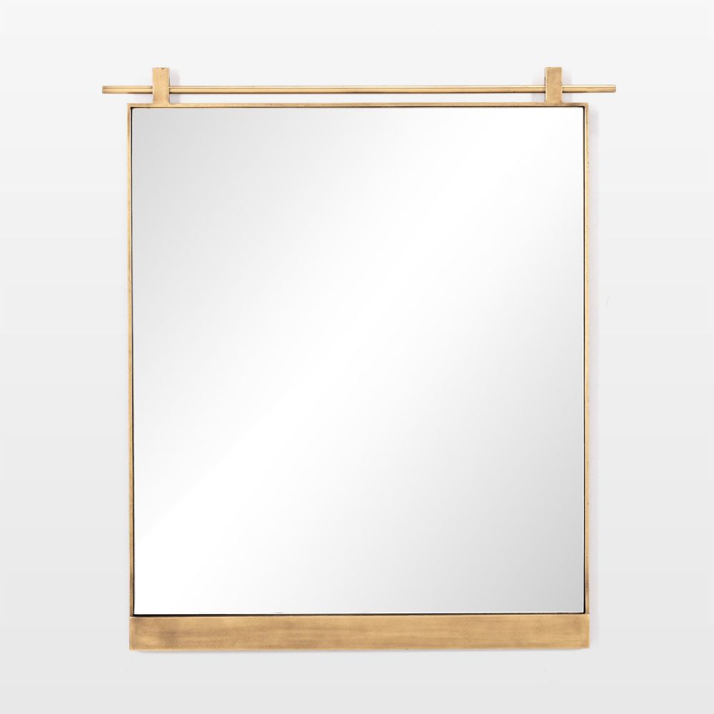 Mael Antique Brass Wall Mirror 30" x 34"