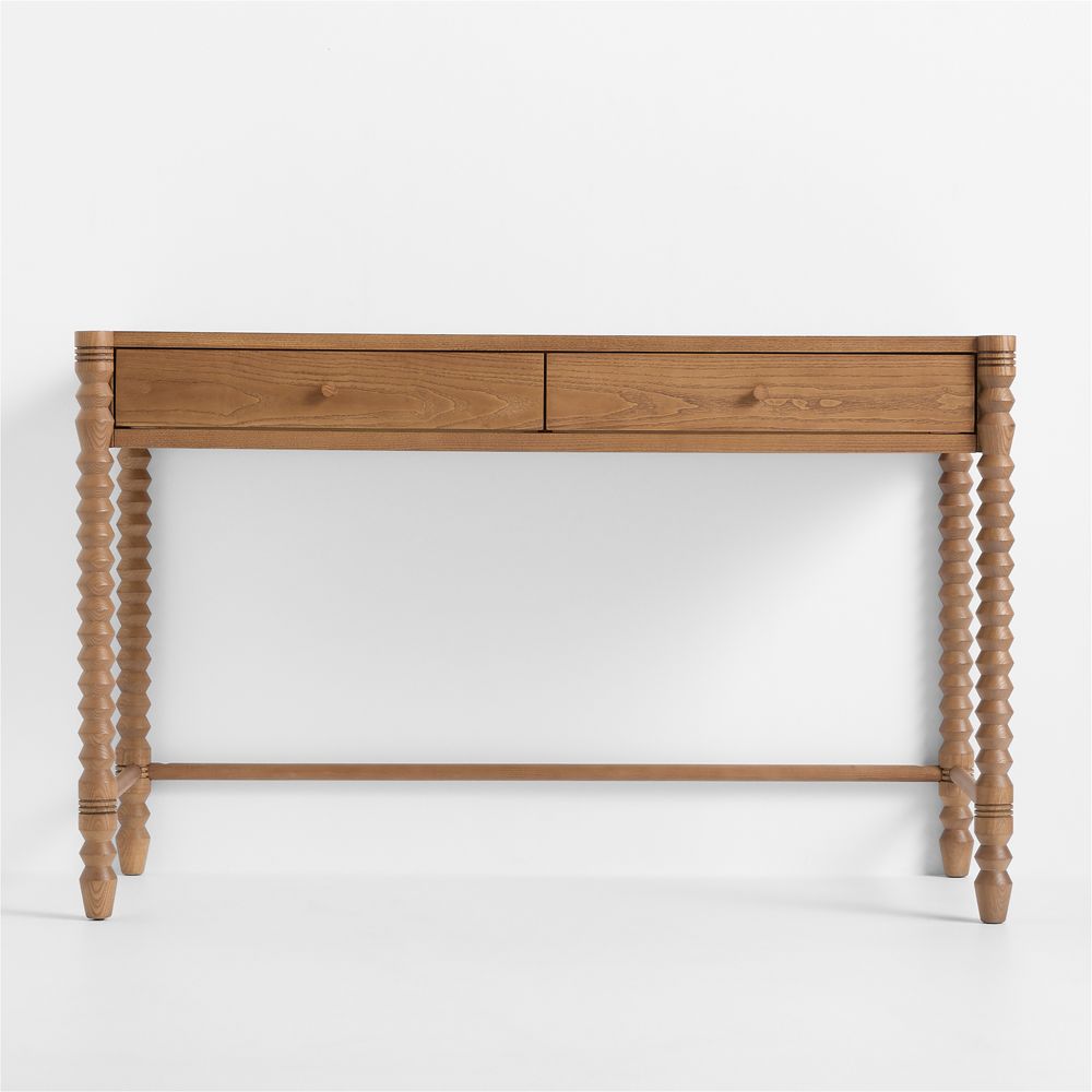Jack 48" Hazelnut Ash Wood Kids Desk with Drawer