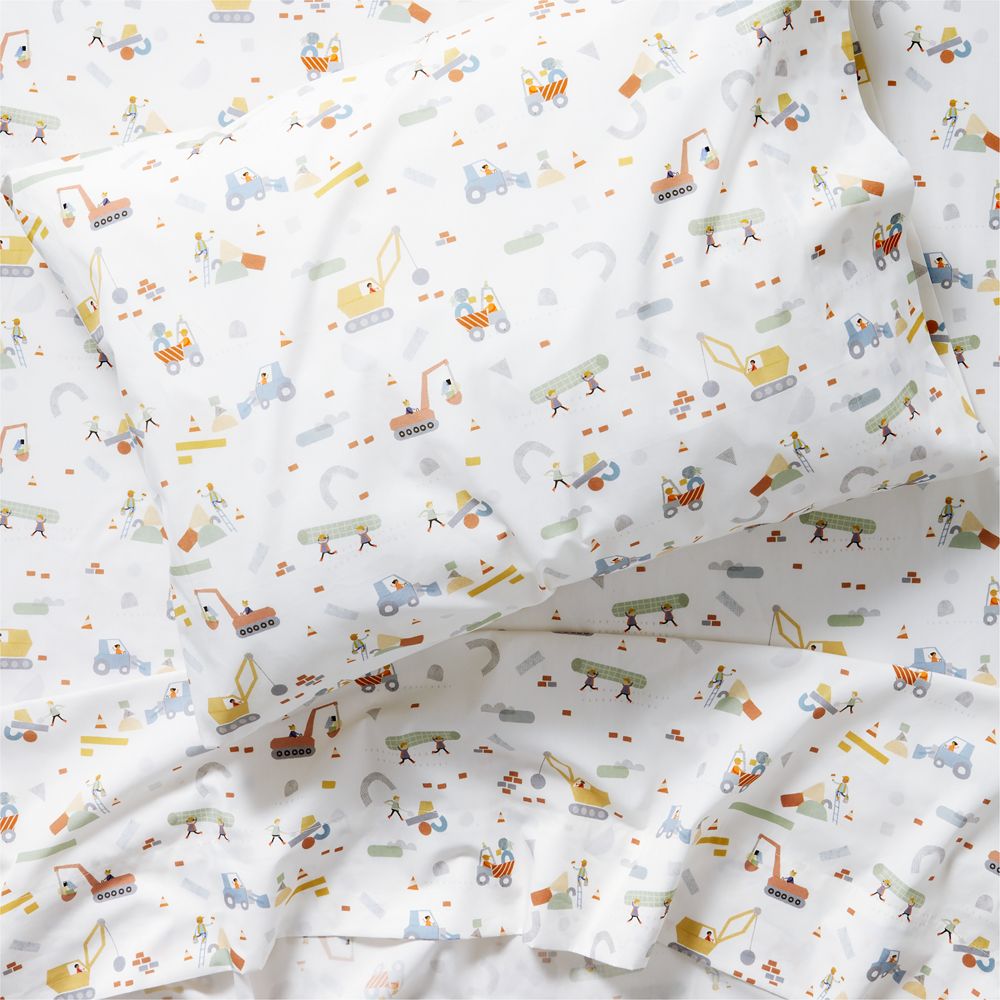 Stay Cool Modern Trucks Organic Cotton Kids Sheet Set