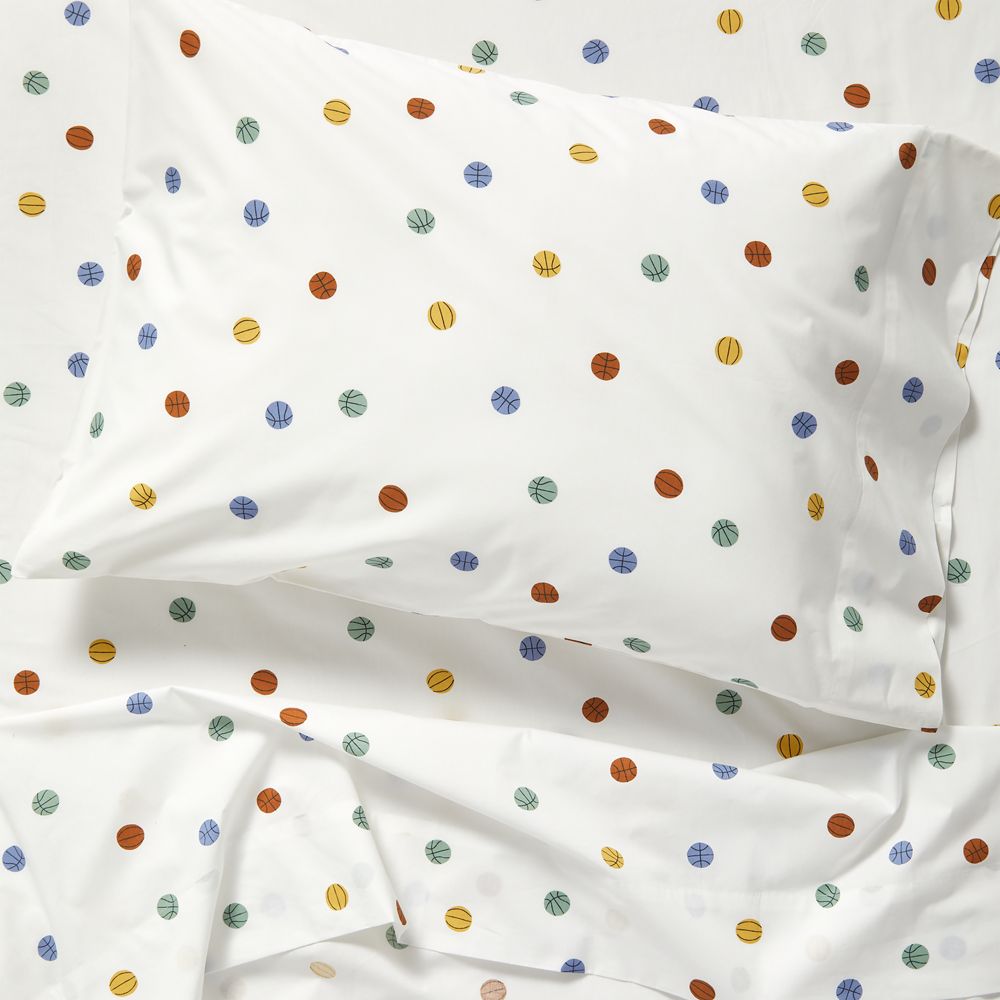 Stay Cool Modern Basketball Organic Cotton Kids Sheet Set