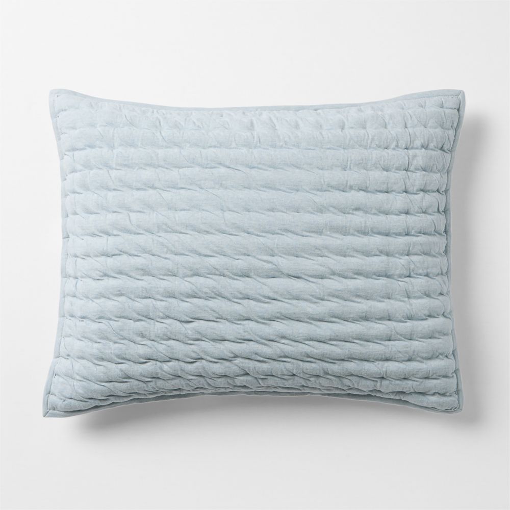 Comfy Tee Sky Blue Matelasse Organic Cotton Jersey Kids Pillow Sham