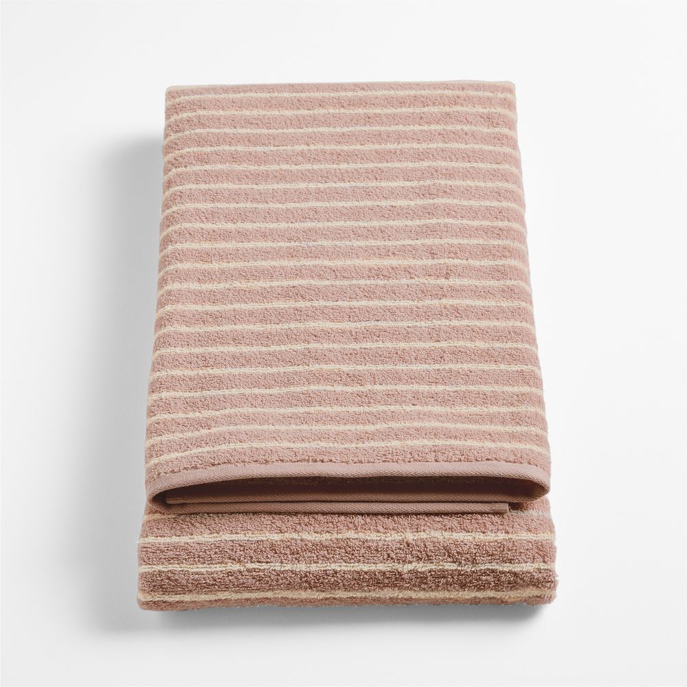 Turkish Organic Cotton Breton Stripe Fair Lilac Kids Bath Towel