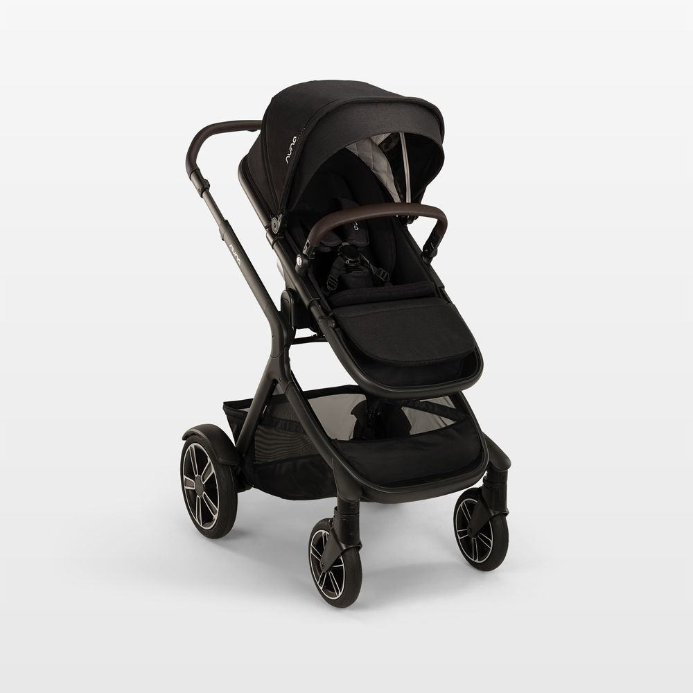 Nuna DEMI next Caviar Baby Stroller with Ride-Along Board
