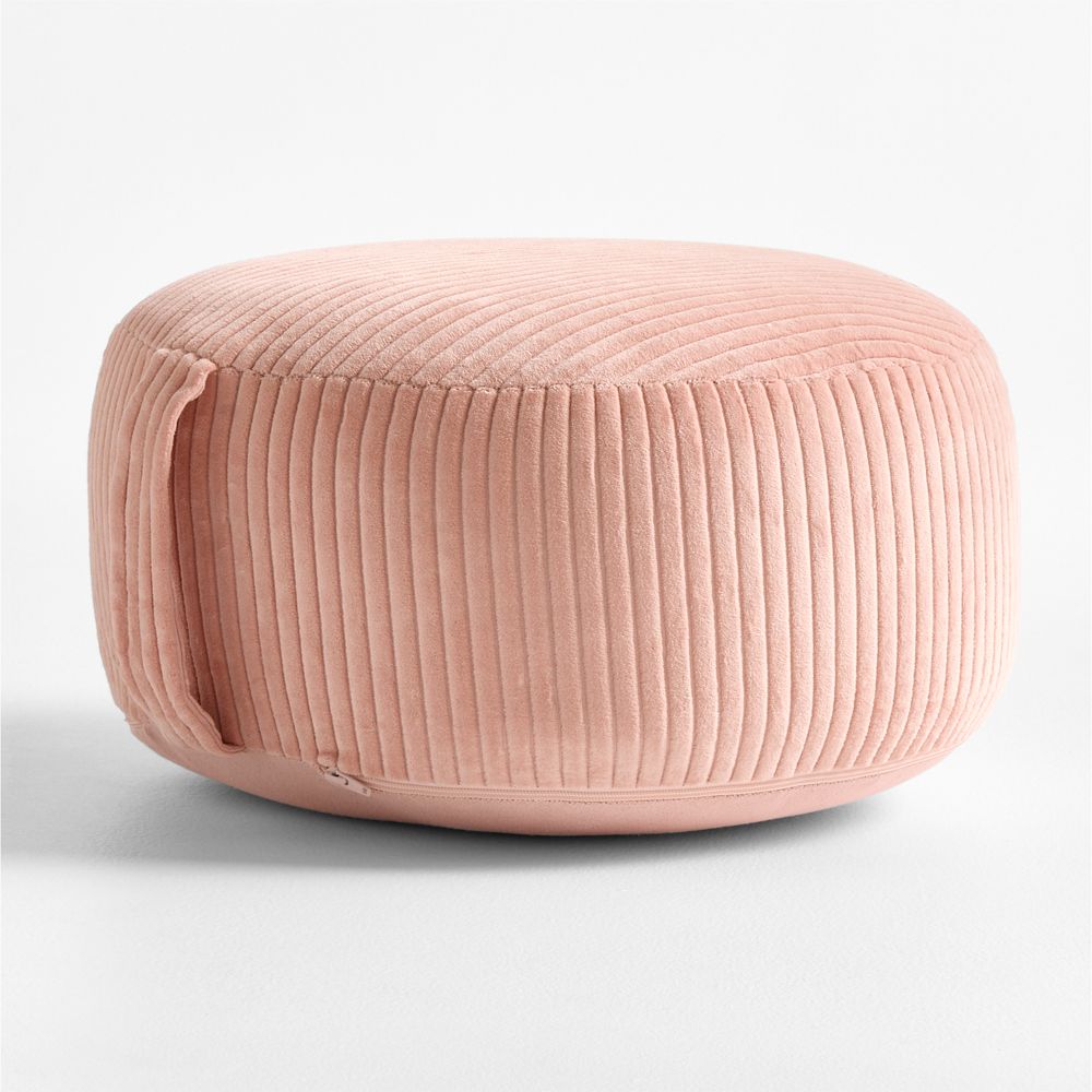 Pink Organic Cotton Velvet Corduroy Kids Floor Cushion
