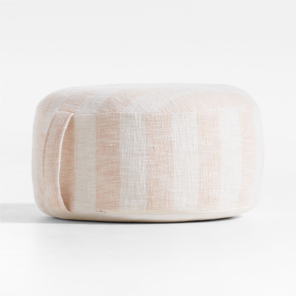 Cove Elegant Pink Striped Organic Cotton Kids Floor Cushion