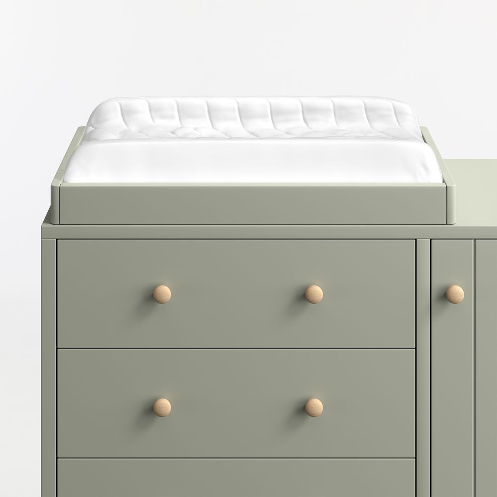 Finn Sage Green Wood Baby Changing Table Topper