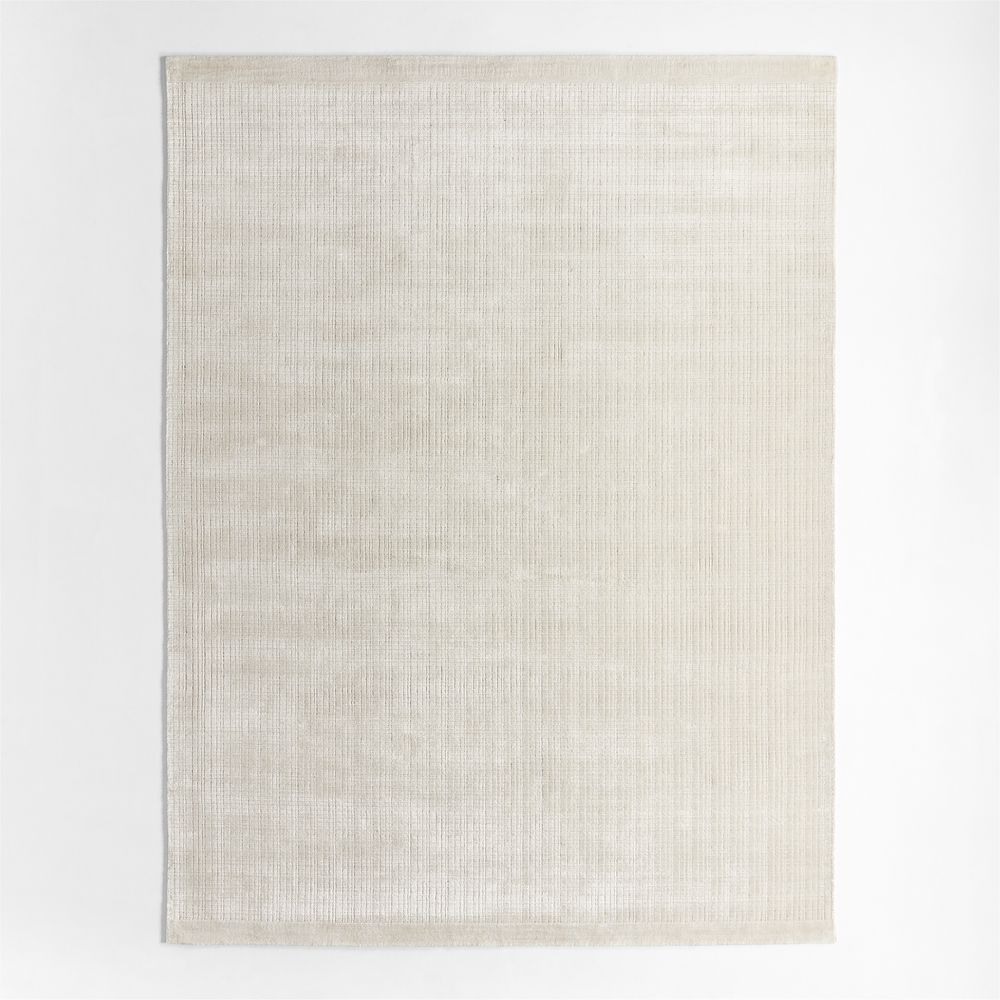 Solid Grid Ivory Kids Performance Area Rug