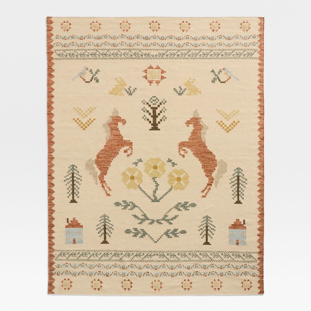 Homestead Kilim Wool and Cotton Kids Area Rug by Sharland England