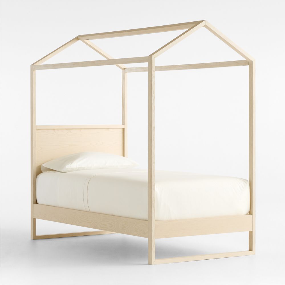 Gemini Sunwashed Ash Wood Kids Twin Tent Bed