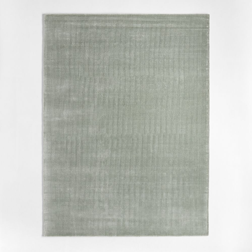 Solid Double Stripe Light Green Kids Performance Area Rug