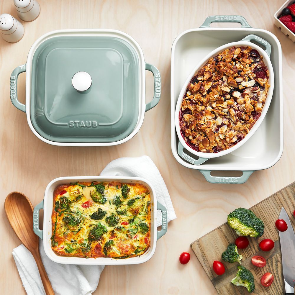 Alternative view of Staub 5-Piece Eucalyptus Green Ceramic Baking Dish Set