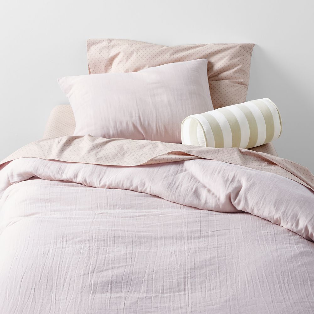 Supersoft Lilac Rose Organic Cotton Gauze Kids Duvet Cover
