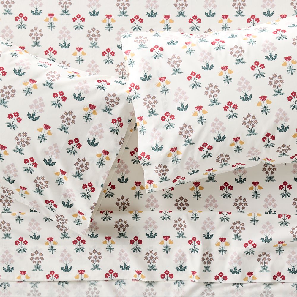 Stay Cool Nordic Bloom Organic Cotton Kids Sheet Set