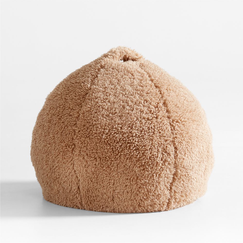 Sesame Brown Small Mongolian Faux Fur Kids Bean Bag Chair