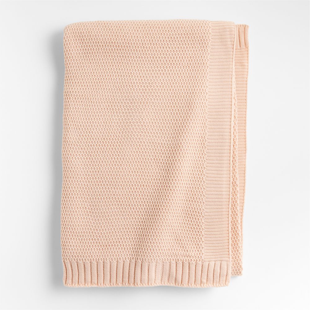 Bubble Knit Elegant Pink Kids Bed Blanket
