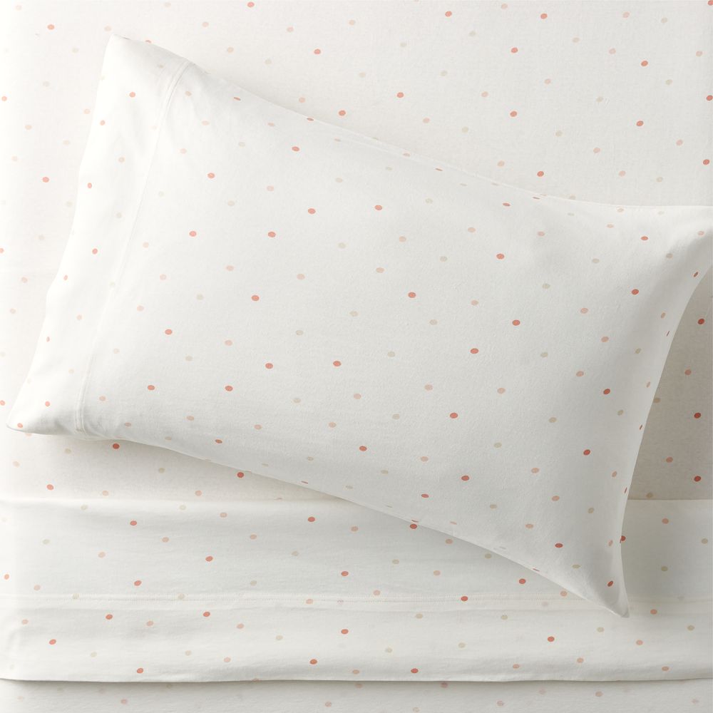 Comfy Tee Warm Multicolor Polka Dot Organic Cotton Jersey Kids Sheet Set