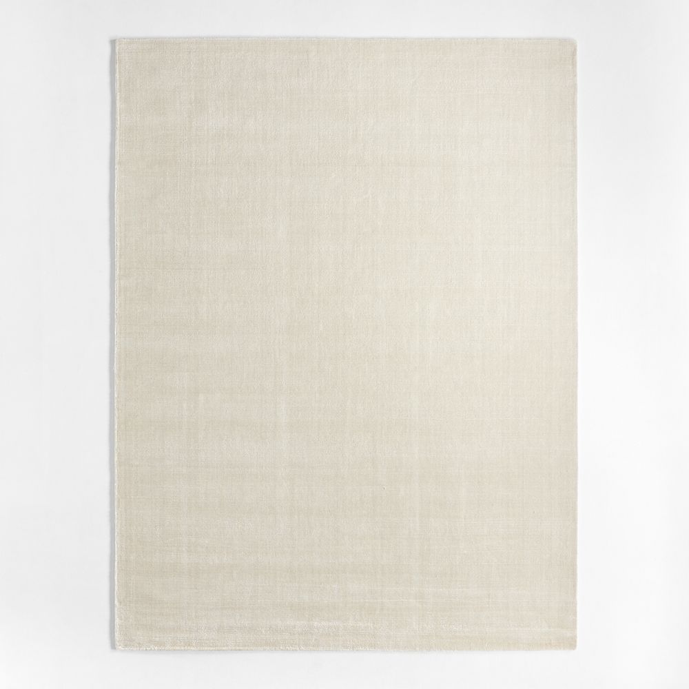 Solid Double Stripe Ivory Kids Performance Area Rug