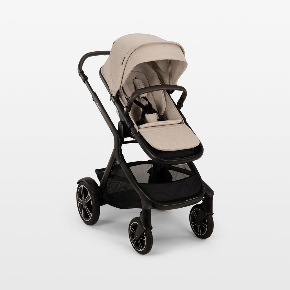 Nuna DEMI next Brown Biscotti Baby Stroller with Ride-Along Board