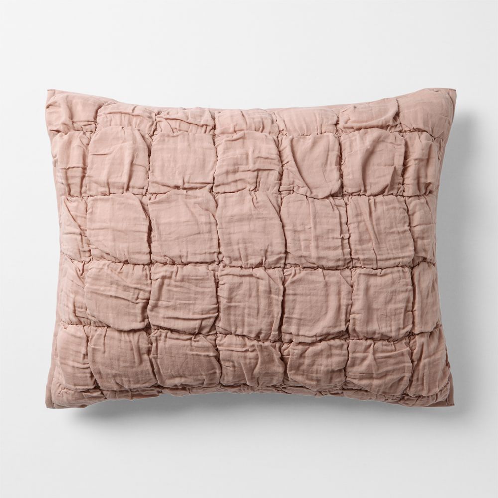 Supersoft Snuggle Puff Violet Rose Organic Cotton Gauze Kids Pillow Sham
