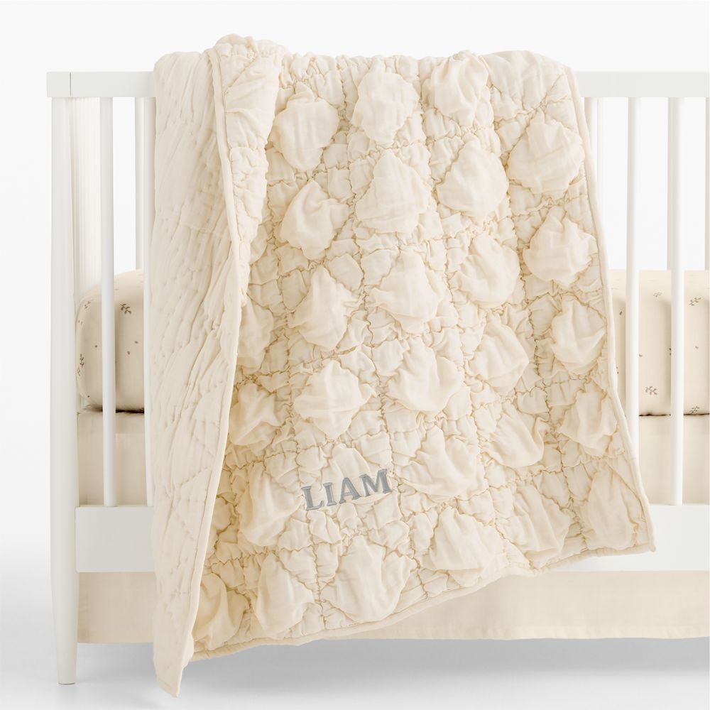 Supersoft Snuggle Puff Undyed 100% Organic Cotton Baby Crib Quilt