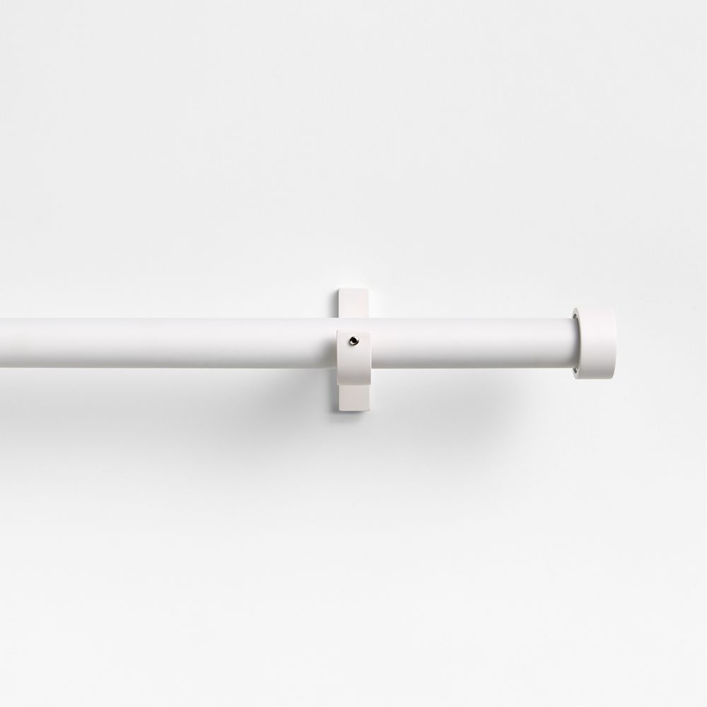 Matte White 1" Circle Curtain Rod