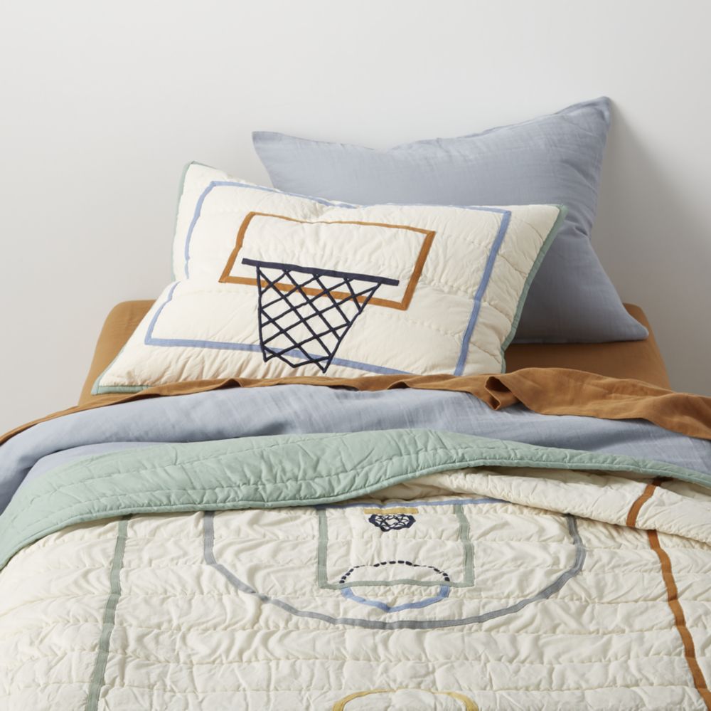 Modern Basketball Organic Cotton Kids Quilt
